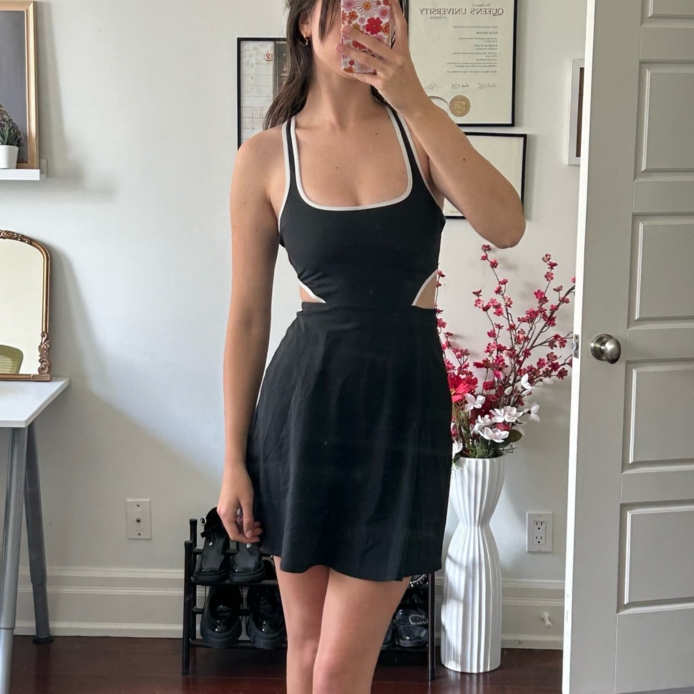 Abercrombie Black & White Cutout Mini Sports Dress